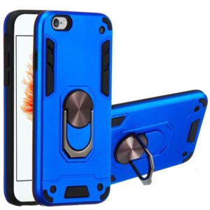 For iPhone 6 / 6s 2 in 1 Armour Series PC + TPU Protective Case with Ring Holder(Dark Blue) (OEM)