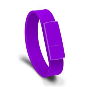 MicroDrive 8GB USB 2.0 Fashion Bracelet Wristband U Disk (Purple) (MicroDrive) (OEM)