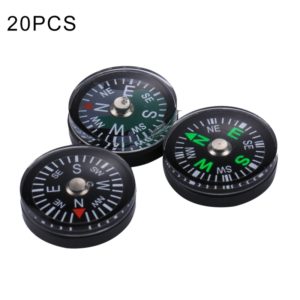 20 PCS 15mm Outdoor Sports Camping Hiking Pointer Guider Plastic Compass Hiker Navigation, Random Color Delivery (OEM)