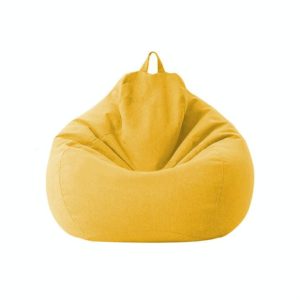 Lazy Sofa Bean Bag Chair Fabric Cover, Size: 70x80cm(Yellow) (OEM)