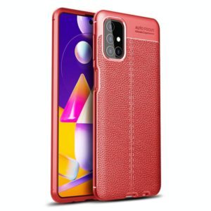For Samsung Galaxy M31s Litchi Texture TPU Shockproof Case(Red) (OEM)