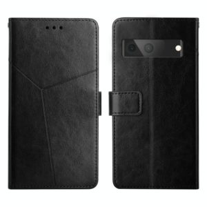 For Google Pixel 7 Y Stitching Horizontal Flip Leather Phone Case(Black) (OEM)