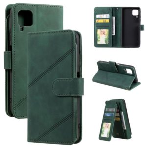 For Huawei P40 Lite Skin Feel Business Horizontal Flip PU Leather Case with Holder & Multi-Card Slots & Wallet & Lanyard & Photo Frame(Green) (OEM)