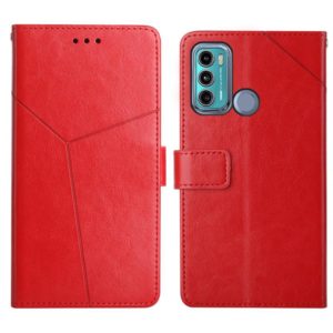 For Motorola Moto G40 / G60 Y Stitching Horizontal Flip Leather Phone Case with Holder & Card Slots & Wallet & Photo Frame(Red) (OEM)