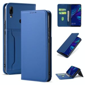 For Huawei P Smart (2019) / Honor 10 Lite Strong Magnetism Liquid Feel Horizontal Flip Leather Case with Holder & Card Slots & Wallet(Blue) (OEM)