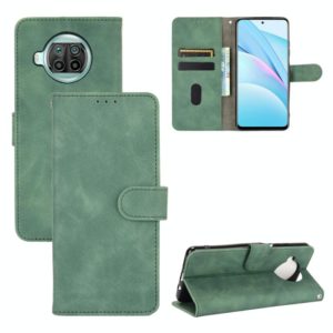 For Xiaomi Mi 10T Lite 5G Solid Color Skin Feel Magnetic Buckle Horizontal Flip Calf Texture PU Leather Case with Holder & Card Slots & Wallet(Green) (OEM)