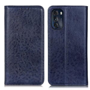 For Motorola Moto G 5G 2022 Magnetic Crazy Horse Texture Horizontal Flip Leather Phone Case(Blue) (OEM)