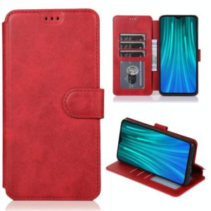 For Xiaomi Redmi Note 8 Pro Calf Texture Magnetic Buckle Horizontal Flip Leather Case with Holder & Card Slots & Wallet & Photo Frame(Red) (OEM)