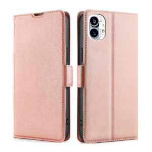 For Nothing Phone 1 Ultra-thin Voltage Side Buckle Leather Phone Case(Rose Gold) (OEM)