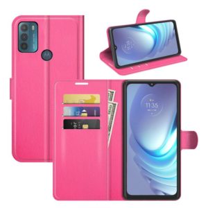 For Motorola Moto G50 Litchi Texture Horizontal Flip Protective Case with Holder & Card Slots & Wallet(Rose red) (OEM)