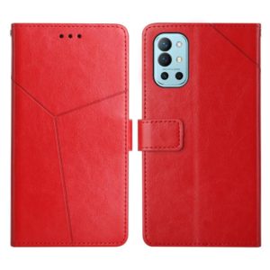 For OnePlus 9R Y Stitching Horizontal Flip Leather Phone Case(Red) (OEM)