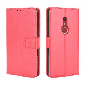 For Fujitsu Arrows BZ02/Be4 Plus/F-41B Crazy Horse Texture Horizontal Flip Leather Case with Holder & Card Slots & Lanyard(Red) (OEM)