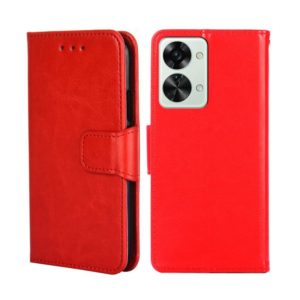 For OnePlus Nord 2T Crystal Texture Leather Phone Case(Red) (OEM)