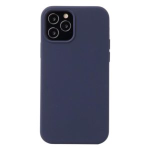 For iPhone 12 mini Solid Color Liquid Silicone Shockproof Protective Case(Midnight Blue) (OEM)