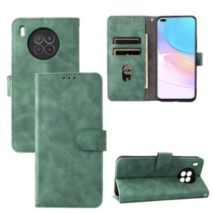For Huawei nova 8i / Honor 50 Lite Skin Feel Magnetic Buckle Calf Texture PU Phone Case(Green) (OEM)