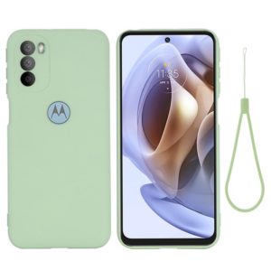 For Motorola Moto G51 5G Pure Color Liquid Silicone Shockproof Full Coverage Phone Case(Green) (OEM)