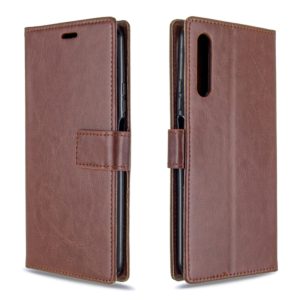 For Huawei Y9S Crazy Horse Texture Horizontal Flip Leather Case with Holder & Card Slots & Wallet & Photo Frame(brown) (OEM)
