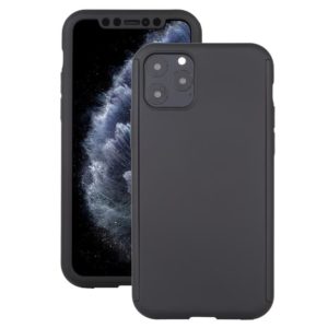 For iPhone 12 / 12 Pro Shockproof PC Full Coverage Protective Case with Tempered Glass Film(Black) (OEM)
