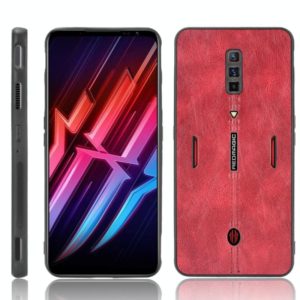 For ZTE nubia Red Magic 6/Red Magic 6 Pro Shockproof Sewing Cow Pattern Skin PC + PU + TPU Case(Red) (OEM)