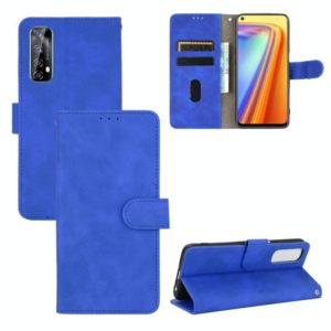 For OPPO Realme Narzo 20 Pro Solid Color Skin Feel Magnetic Buckle Horizontal Flip Calf Texture PU Leather Case with Holder & Card Slots & Wallet(Blue) (OEM)