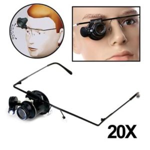 20X Glasses Type Watch Repair Magnifier with LED Light (OEM)