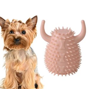 Teeth Cleaning Dog Toothbrush Chew Toy Interactive Training Molar Vocal Pet Anti-Boring Toy(Pink) (OEM)
