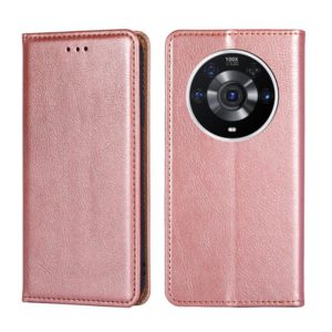 For Honor Magic3 Pro Gloss Oil Solid Color Magnetic Leather Phone Case(Rose Gold) (OEM)
