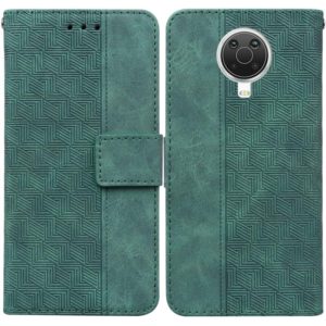 For Nokia G10 / G20 Geometric Embossed Leather Phone Case(Green) (OEM)