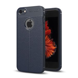 For iPhone 5 & 5s & SE TPU Shockproof Protective Back Cover Case (Navy Blue) (OEM)