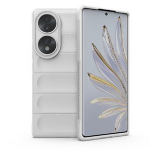 For Honor 70 5G Magic Shield TPU + Flannel Phone Case(White) (OEM)