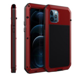 For iPhone 12 Pro Max Shockproof Waterproof Silicone + Zinc Alloy Protective Case(Red) (OEM)