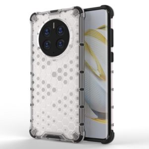 For Huawei Mate 50 Pro Shockproof Honeycomb PC + TPU Phone Case(White) (OEM)