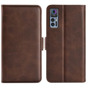 For TCL 30 5G/ 30+ Dual-side Magnetic Buckle Leather Phone Case(Brown) (OEM)