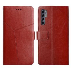 For TCL 20 Pro 5G Y Stitching Horizontal Flip Leather Phone Case(Brown) (OEM)