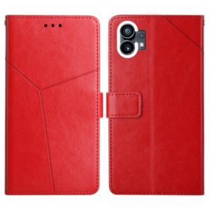 For Nothing Phone 1 HT01 Y-shaped Pattern Flip Leather Phone Case(Red) (OEM)