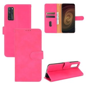 For ZTE Axon 20 5G / A20 5G Solid Color Skin Feel Magnetic Buckle Horizontal Flip Calf Texture PU Leather Case with Holder & Card Slots & Wallet(Rose Red) (OEM)