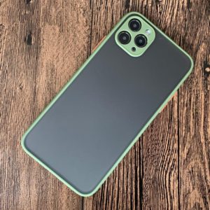 For iPhone 11 Pro Max Shockproof Frosted TPU + PC Protective Case(Matcha Green) (OEM)