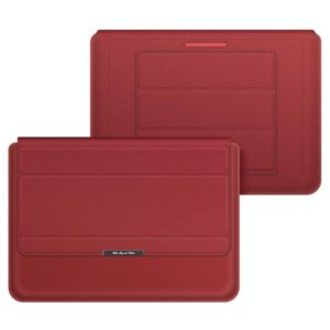 4 in 1 Universal Laptop Holder PU Waterproof Protection Wrist Laptop Bag, Size:13/14inch(Red) (OEM)