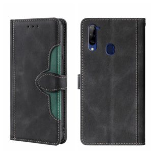 For ZTE Libero 5G Skin Feel Straw Hat Magnetic Buckle Leather Phone Case(Black) (OEM)