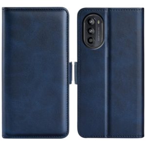 For Motorola Moto G52j 5G Dual-side Magnetic Buckle Flip Leather Phone Case(Dark Blue) (OEM)