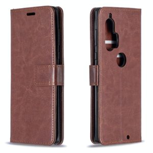 For Motorola Edge+ Crazy Horse Texture Horizontal Flip Leather Case with Holder & Card Slots & Wallet & Photo Frame(Brown) (OEM)
