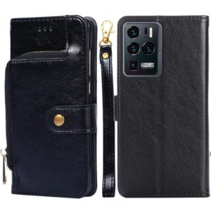 For ZTE Axon 30 Ultra 5G Zipper Bag PU + TPU Horizontal Flip Leather Case with Holder & Card Slot & Wallet & Lanyard(Black) (OEM)