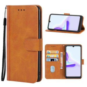 Leather Phone Case For Blackview A50(Brown) (OEM)