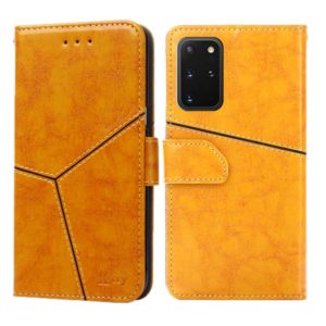 For Samsung Galaxy S20+ Geometric Stitching Horizontal Flip TPU + PU Leather Case with Holder & Card Slots & Wallet(Yellow) (OEM)