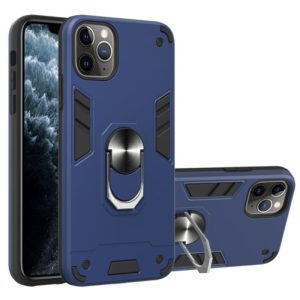 For iPhone 11 Pro Max 2 in 1 Armour Series PC + TPU Protective Case with Ring Holder(Royal Blue) (OEM)