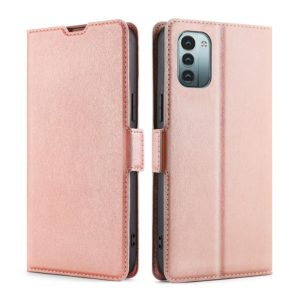 For Nokia G21 / G11 Ultra-thin Voltage Side Buckle Leather Phone Case(Rose Gold) (OEM)