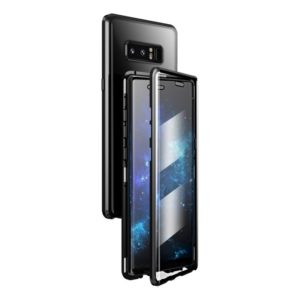 For Samsung Galaxy Note 8 Magnetic Metal Frame Double-sided Tempered Glass Case(Black) (OEM)