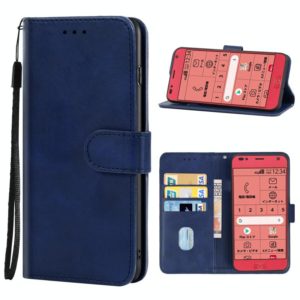 Leather Phone Case For Fujitsu F-42A / F-01L(Blue) (OEM)