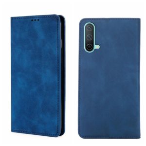 For OnePlus Nord CE 5G Skin Feel Magnetic Horizontal Flip Leather Phone Case(Blue) (OEM)