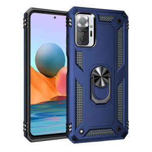 For Xiaomi Redmi Note 10 Pro / Note 10 Pro Max Shockproof TPU + PC Protective Case with 360 Degree Rotating Holder(Blue) (OEM)
